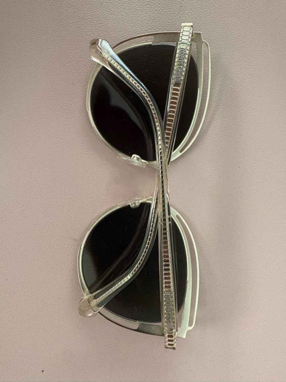Roberto Cavalli Gold Mirrored Cat-Eye Sunglasses - Picture 5 of 5